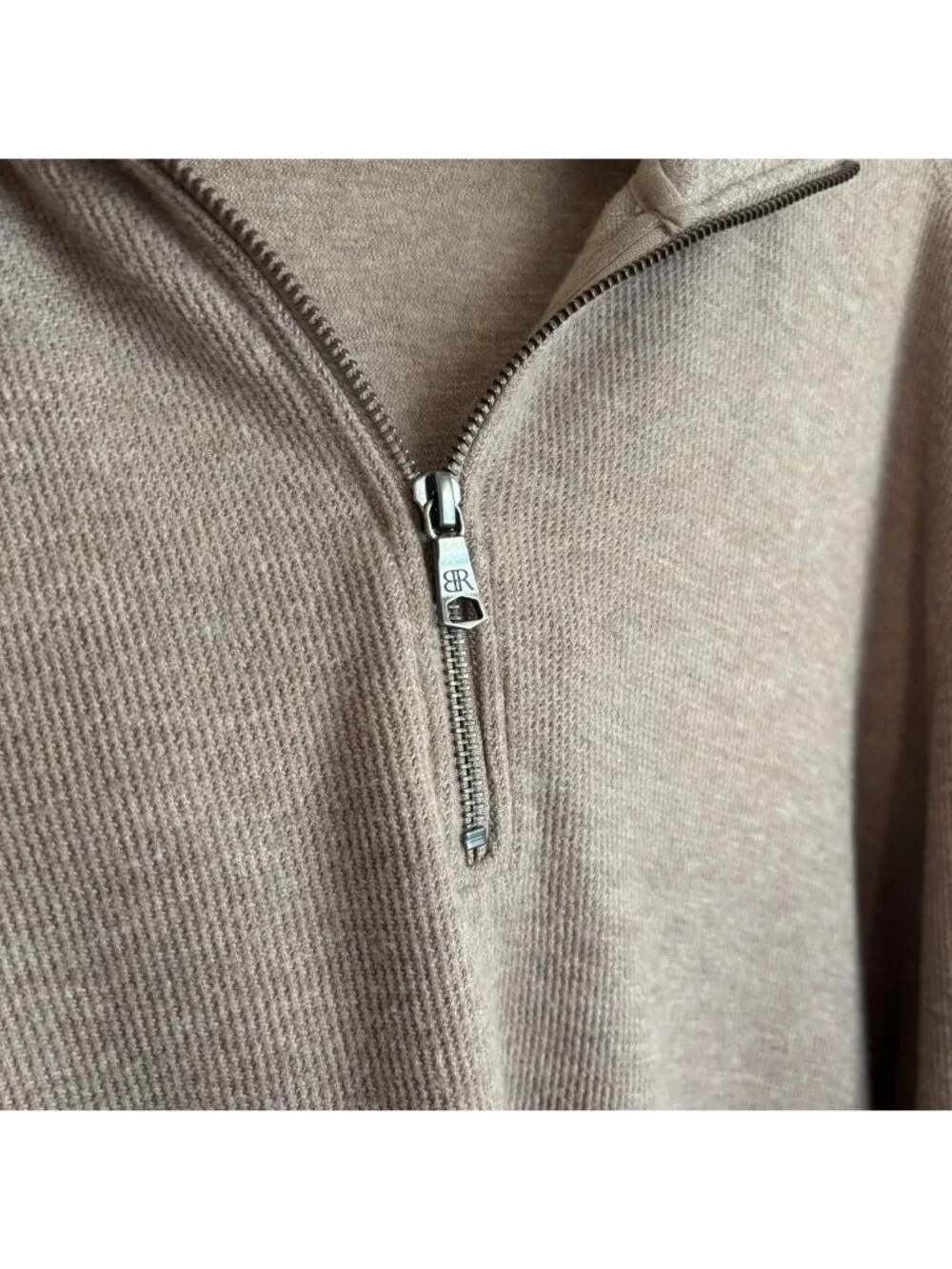 Banana Republic Quarter Zip Tan/Beige Sweater Mens/Unisex XXL